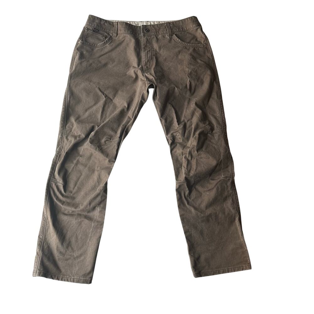 Kuhl Men's Rydr Brown Vintage Patina Khaki 38x32 Articulated Knee Pants